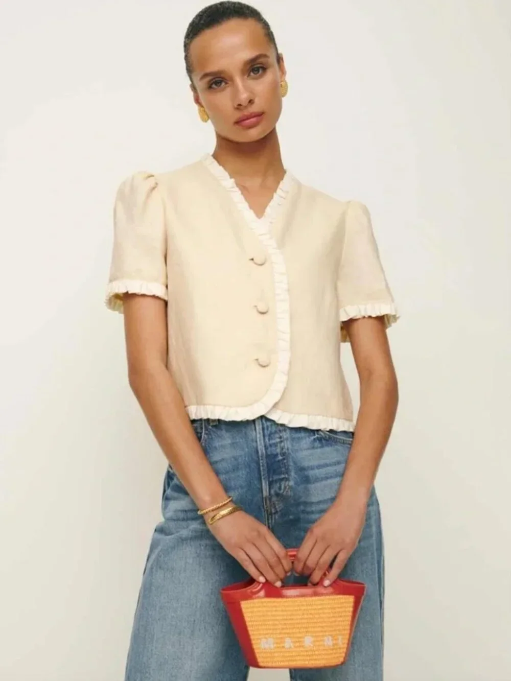 Reformation Bess Linen Top